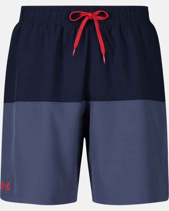 Men's UA Harbor Heritage Colorblock Volley Shorts, Blue, pdpMainDesktop image number 3